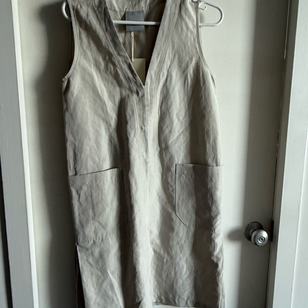 NWT Simple by Trista / Mutuo Beige Sleeveless Dress/ Jumper